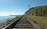 Schienen neben dem Baikalsee
