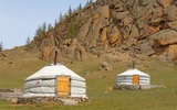 Jurten in der Mongolei
