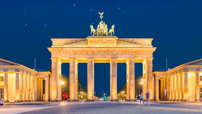 Das Brandenburger Tor bei Nacht
