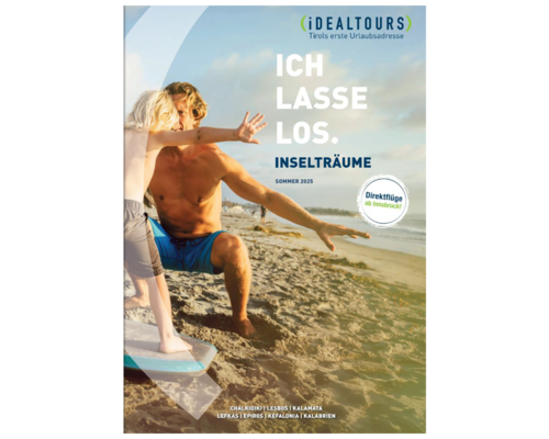 Titelbild eines Katalogs von "Idealtours"
