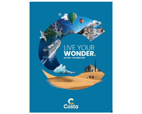 Titelbild eines Katalogs von "Costa Kreuzfahrten"