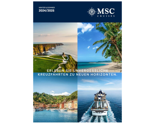 Titelbild eines MSC Kreuzfahrten Katalogs