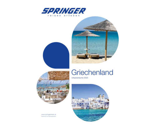 Titelbild eines Katalog von "Springer Reisen"
