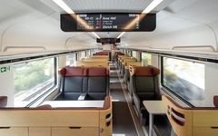 Open plan car in 1st Class
