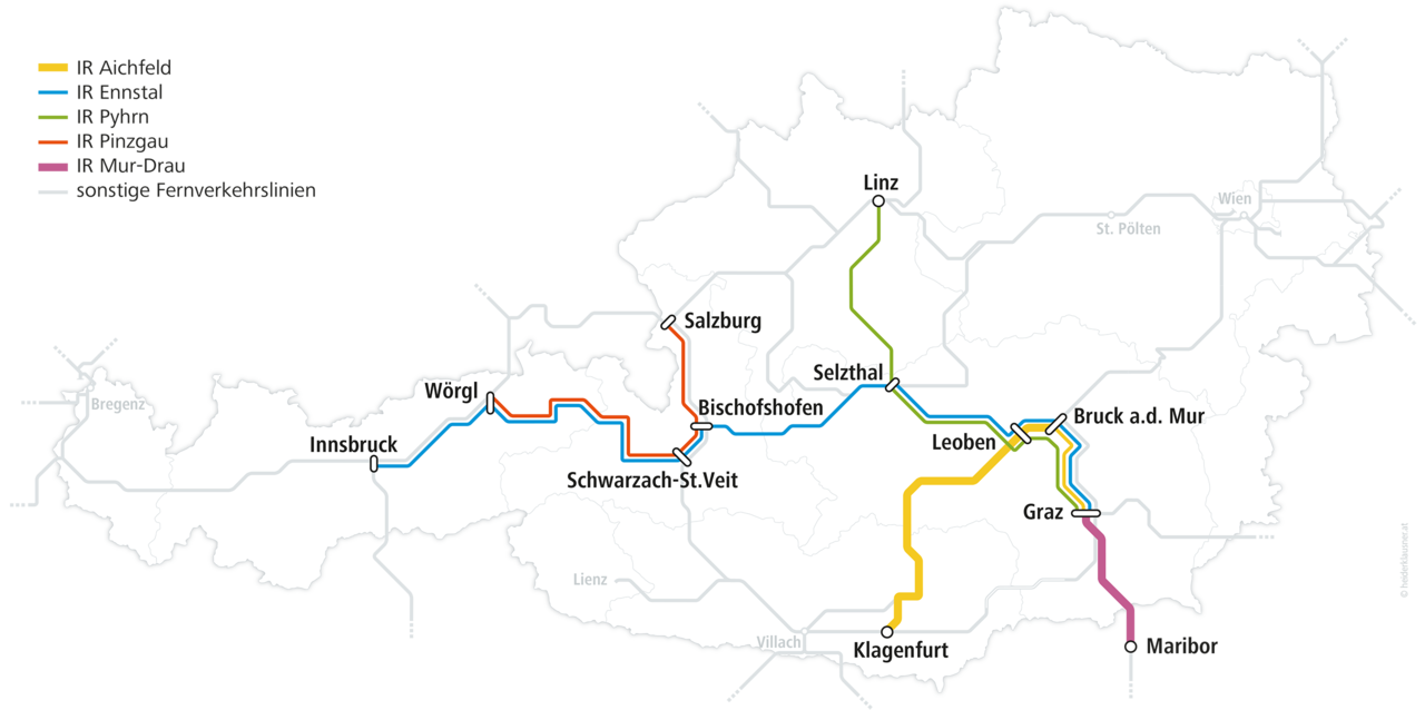 Interregio-Linien Übersicht