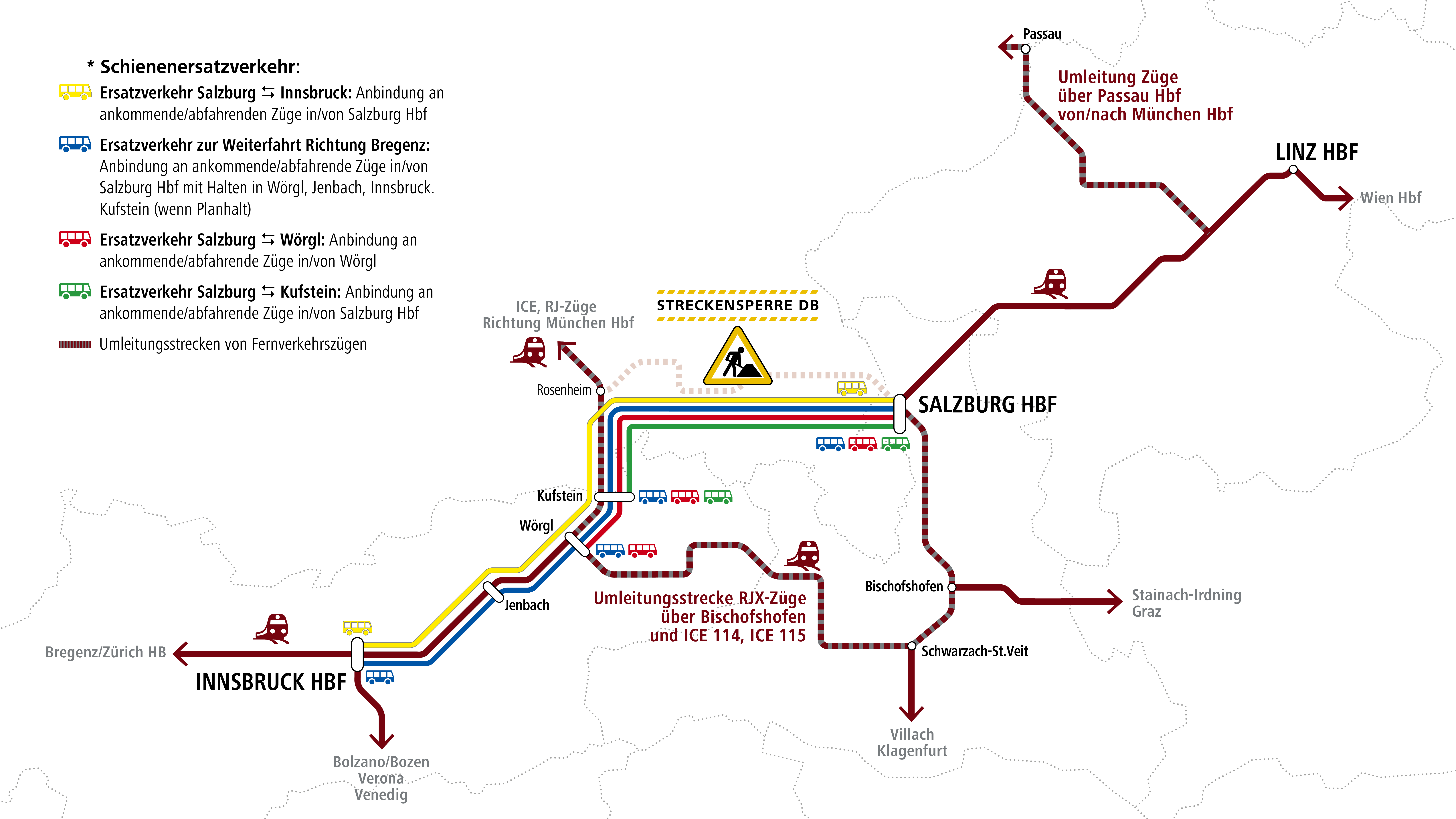 Übersichtsplan zur Sperre am deutschen Eck (Phase 1)
