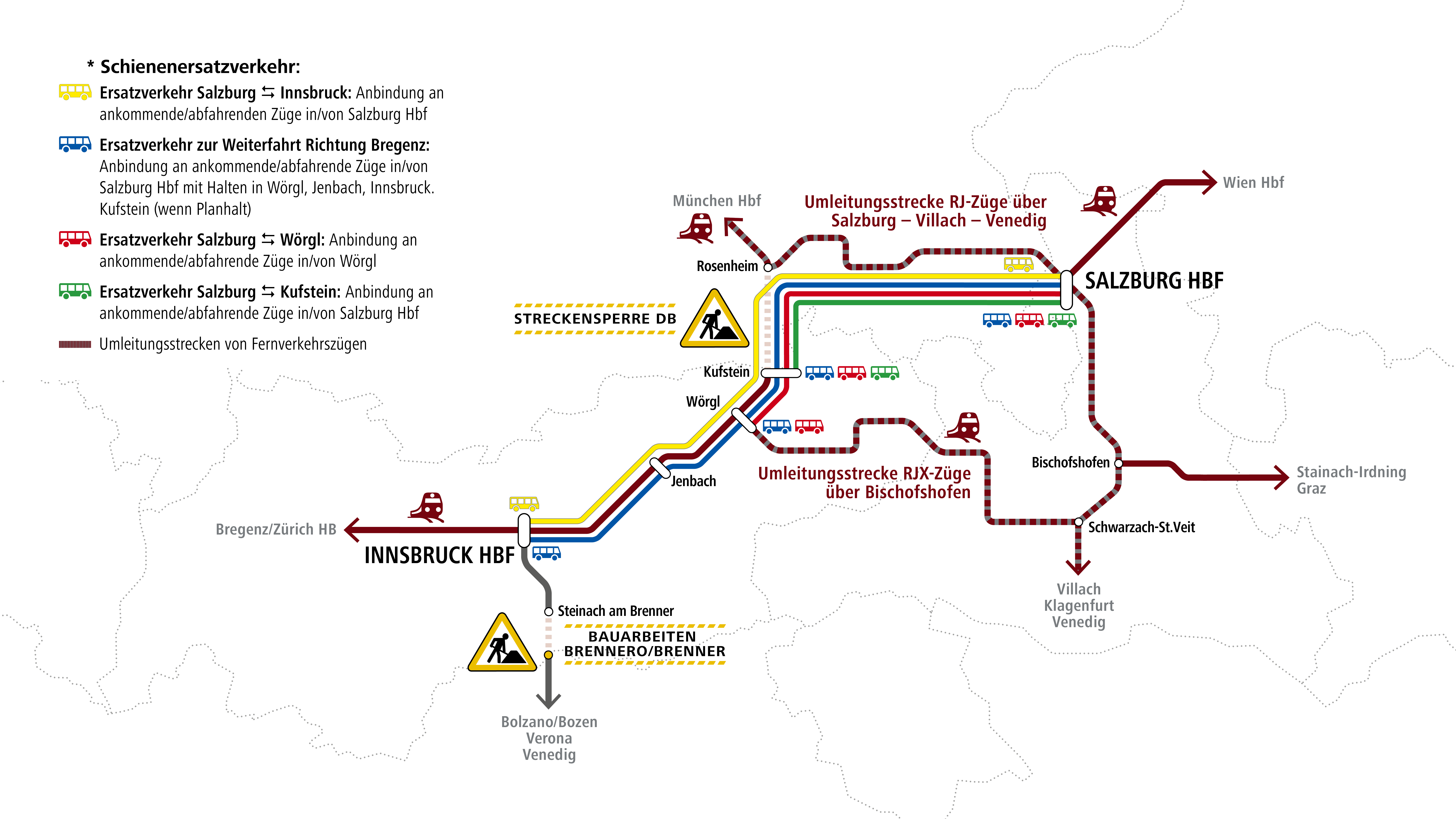 Übersichtsplan zur Sperre am deutschen Eck (Phase 1)