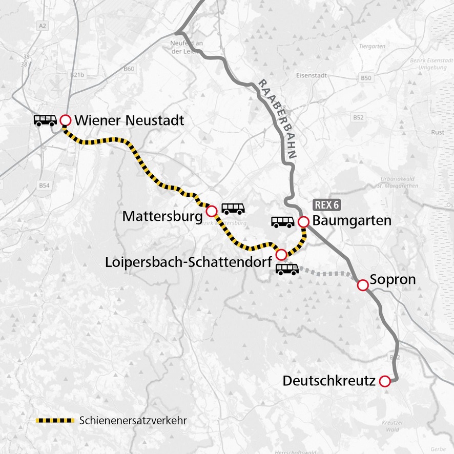 Übersichtskarte Wr. Neustadt - Lopiersdorf