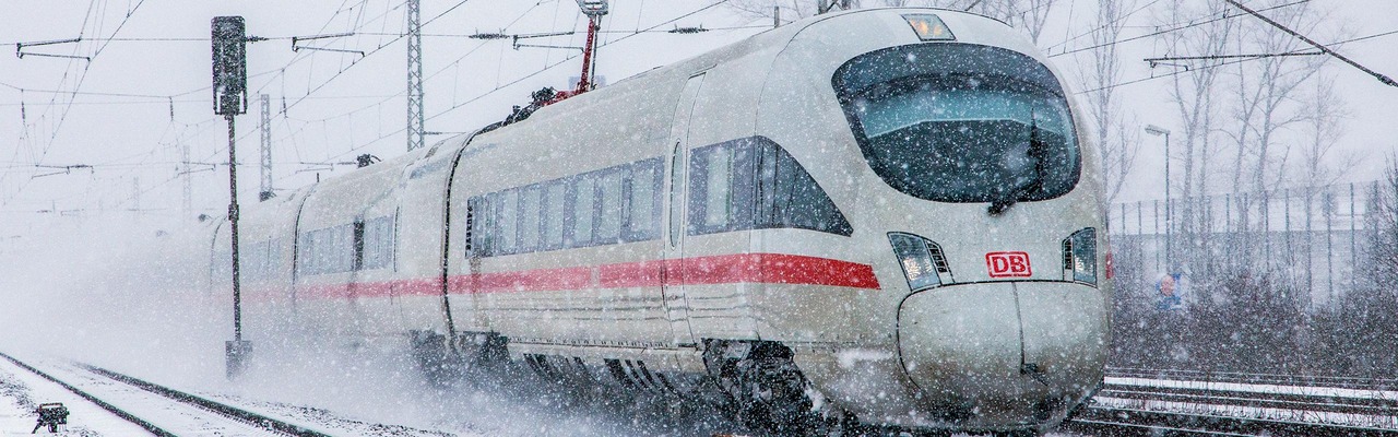 ICE in Schneelandschaft