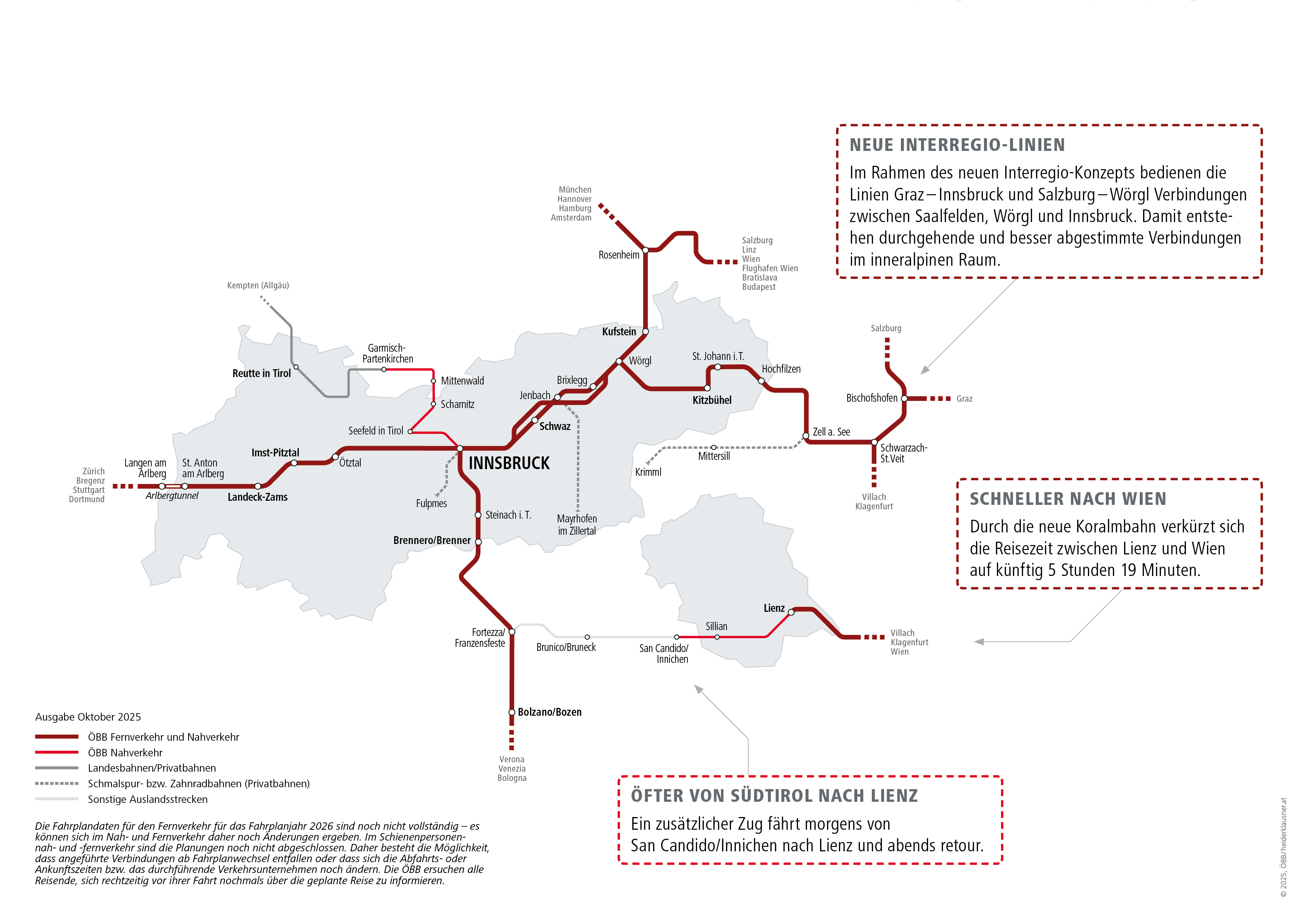 Karte zum Fahrplanwechsel 2025/2026
