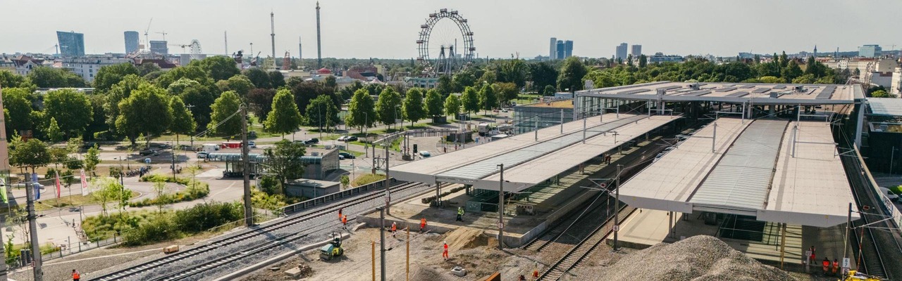 Bauarbeiten am Bahnhof Wien Praterstern