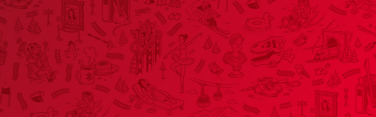 Erlebnistickets Sujet mit kleinen Illustrationen