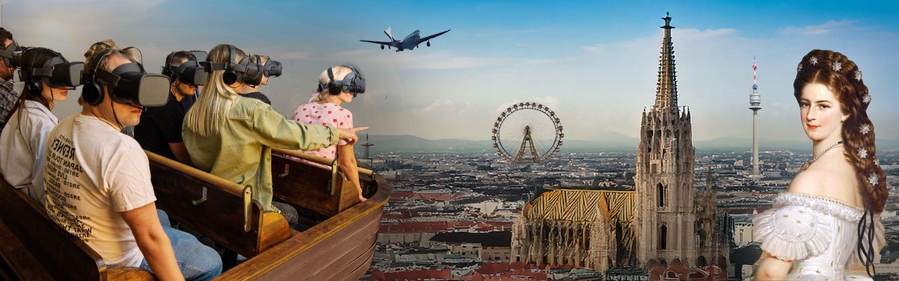 Sujet Sisi Journey - people sit in Halle with VR glasses