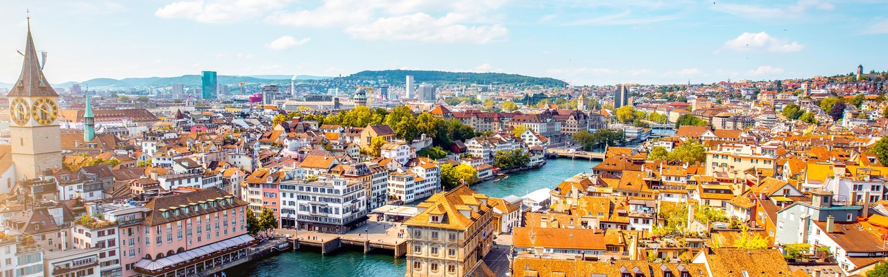 Panorama über Zürich in der Schweiz