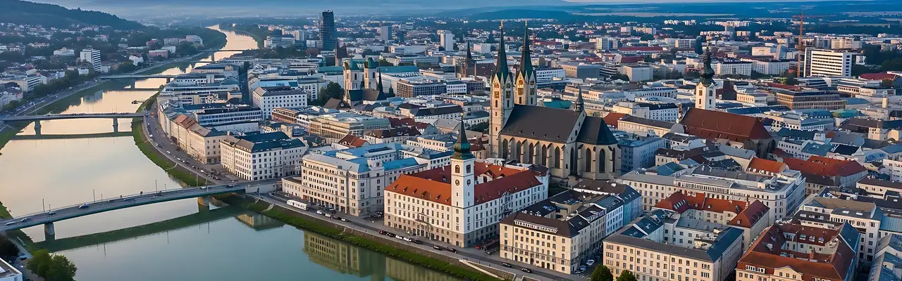 Panoramic view of Linz