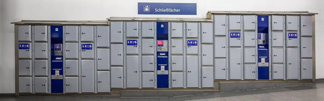 Luggage storage at the train station
