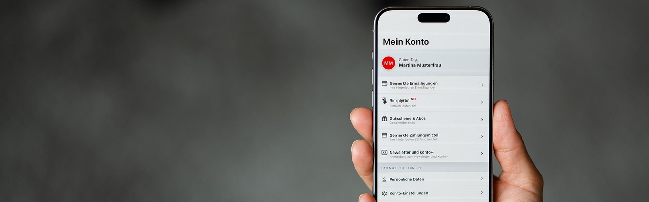 ÖBB Konto am Smartphone