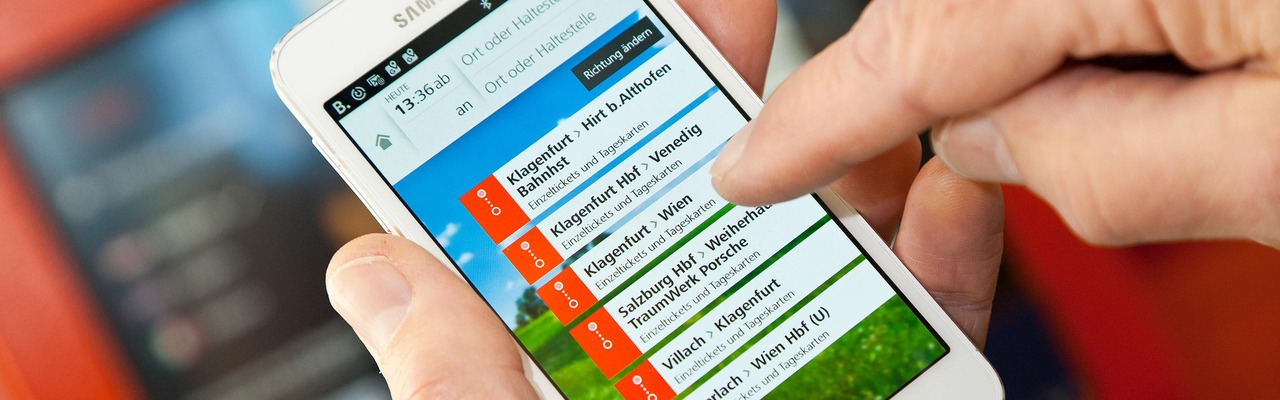 Ticket App am Smartphone