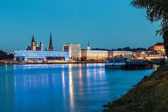 Bird's eye view of Linz