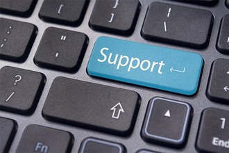 Tastatur mit Support-Taste