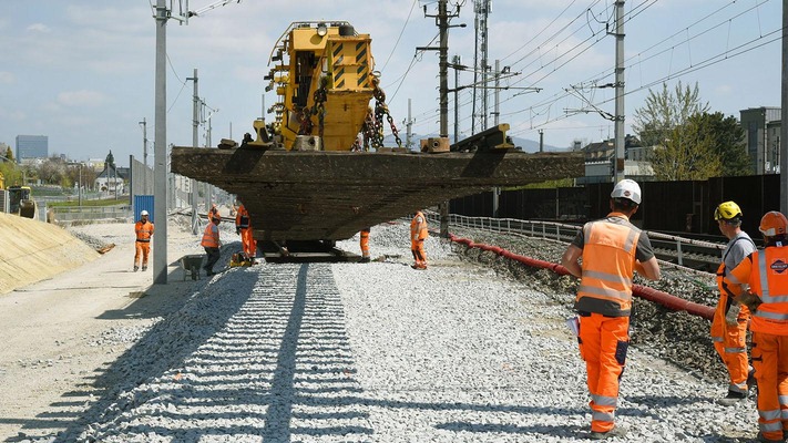 Baumaßnahmen am Gleisbett