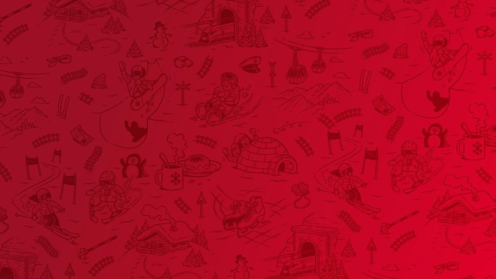 Erlebnistickets Sujet mit kleinen Winter-Illustrationen