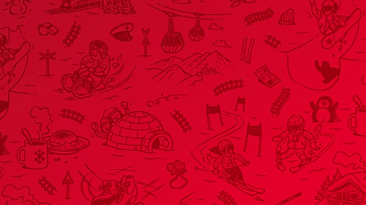 Erlebnistickets Sujet mit kleinen Winter-Illustrationen