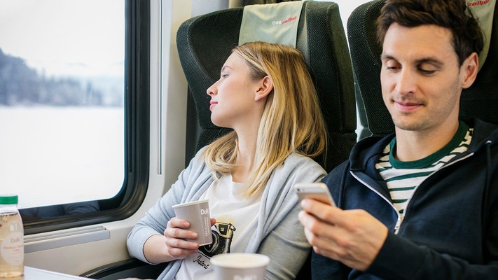 Pärchen im ÖBB Railjet