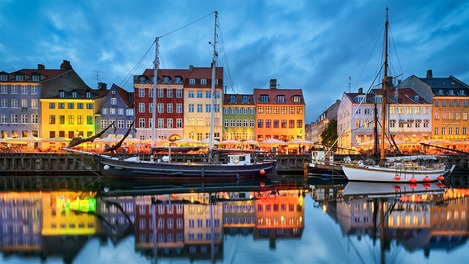 Colorful houses in Nyhavn, Copenhagen
