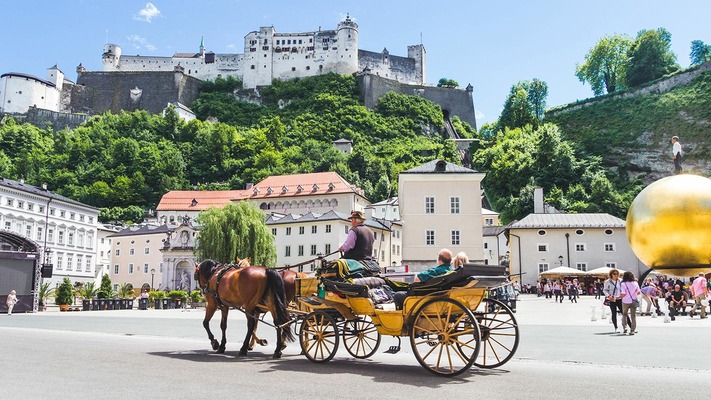 Tourists in Salzburg