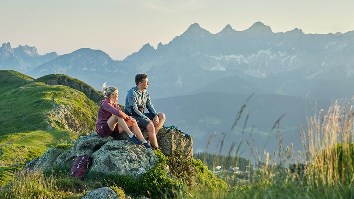 Wanderer auf der Reiteralm