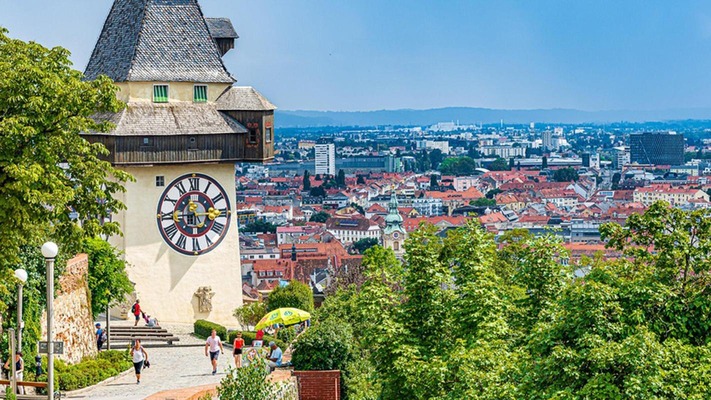 Blick vom Grazer Uhrturm