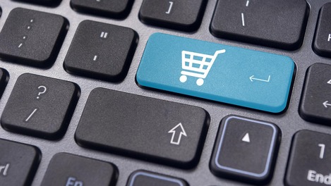 Keyboard with shopping button