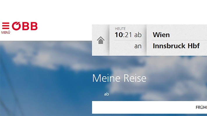Malfunction in the ÖBB ticket shop