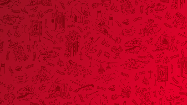 Erlebnistickets Sujet mit kleinen Illustrationen