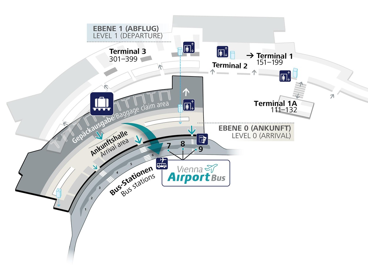 © Flughafen Wien AG Stationsplan vom Flughafen Wien