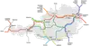 Collegamenti della mappa del percorso in Austria