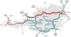 Streckenkarte Verbindungen in Österreich