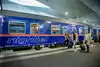 Jet notturno alla stazione dei treni