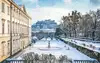 Il giardino dei mirabelli di Salisburgo in inverno