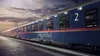 Nightjet bei Dämmerung am Bahnsteig
