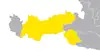 Österreichkarte mit Tirol hervorgehoben