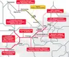 Übersichtskarte der Bauarbeiten der deutschen Bahn