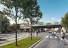 Rendering der zukünftigen Haltestelle Wien Hietzing