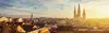 Panorama von Zagreb bei Sonnenaufgang