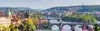 City panorama with Charles Bridge in Prague