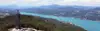 Pyramidenkogel mit Wörthersee im Hintergrund