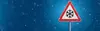 Warnschild: Achtung Schneefall!