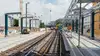 Bauarbeiten an der Haltestelle Traisengasse
