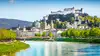 Blick auf Salzburg von der Salzach